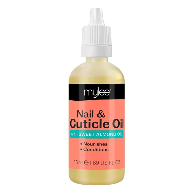 Mylee Sweet Almond Nail Cuticle Oil 50ml - Deeply Hydrating Nourishing Non-Gre