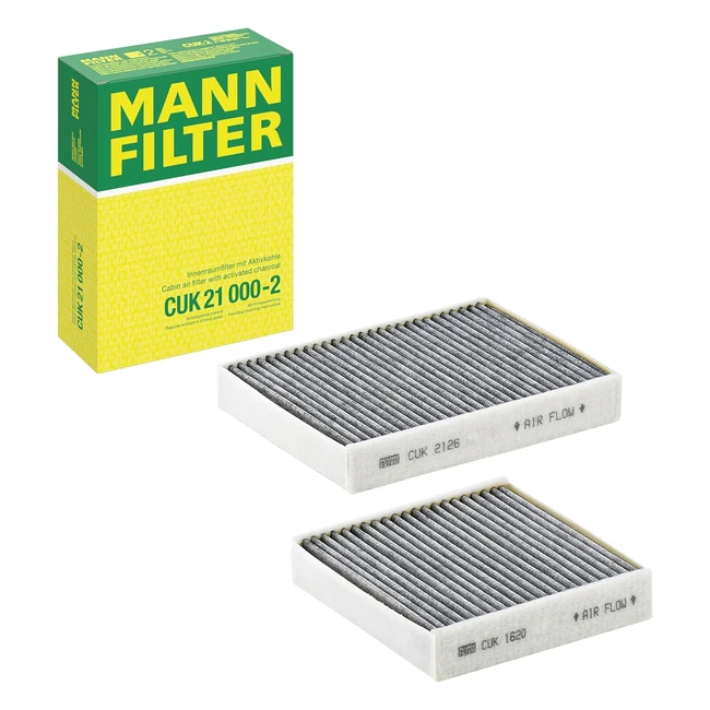 Filtro de Habitáculo Mannfilter CUK 21 0002 - Paquete de 2 - Alta Calidad