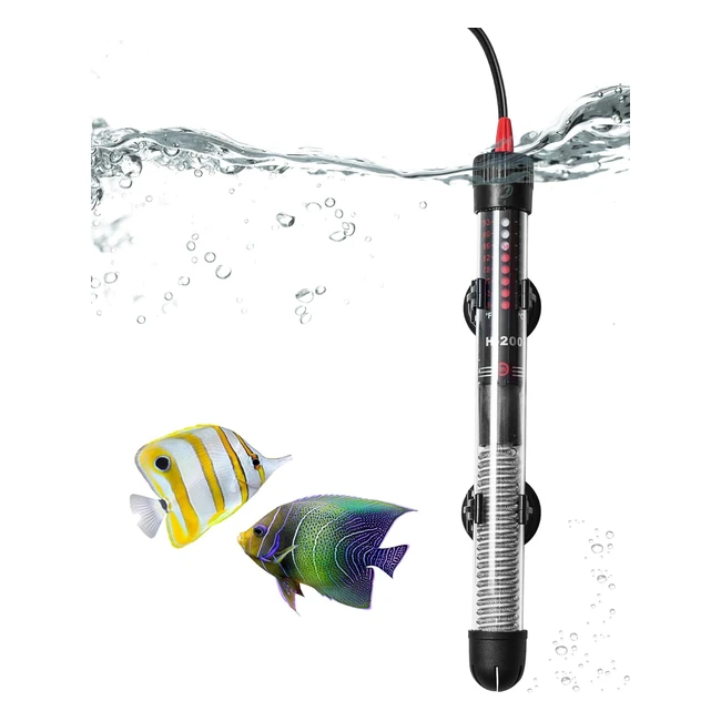 Calentador Acuario Netonda 100W - Sumergible, Termostato, Vidrio de Cuarzo