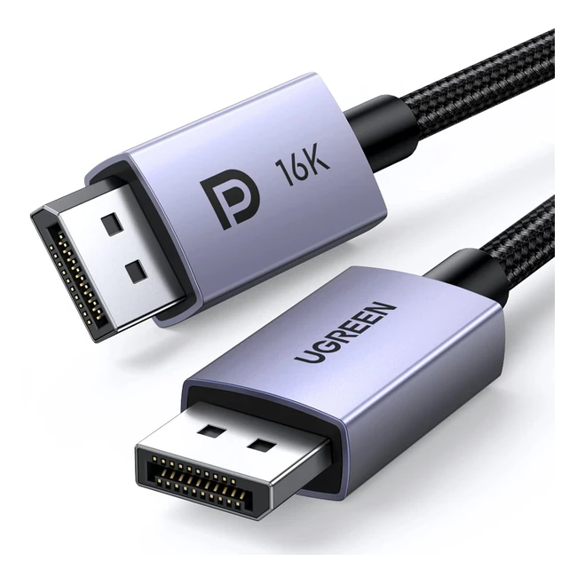 Câble DisplayPort 21 UGREEN - 16K 30Hz, 8K 60Hz, 4K 240Hz - Compatible Moniteur Gaming - 2m