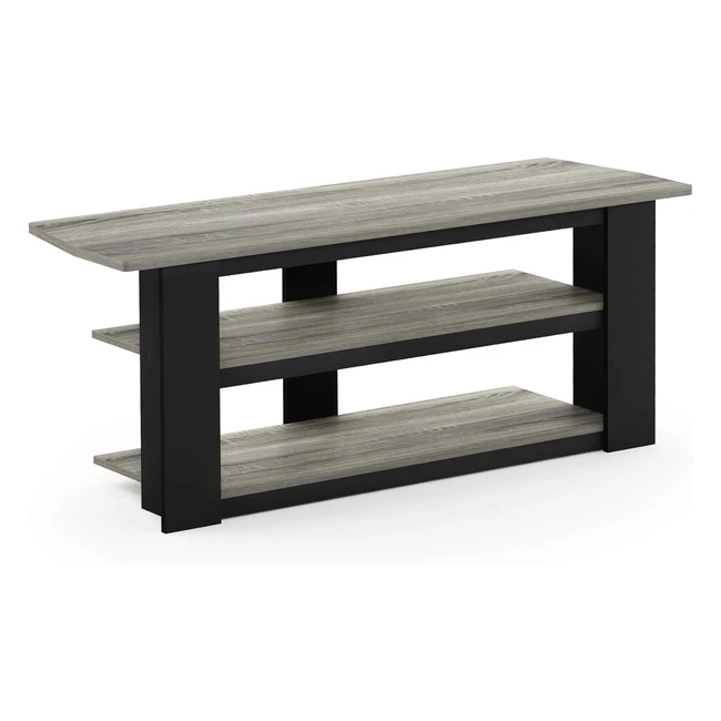 Furinno Parsons TV Stand for TV up to 50 inch - French Oak/Black