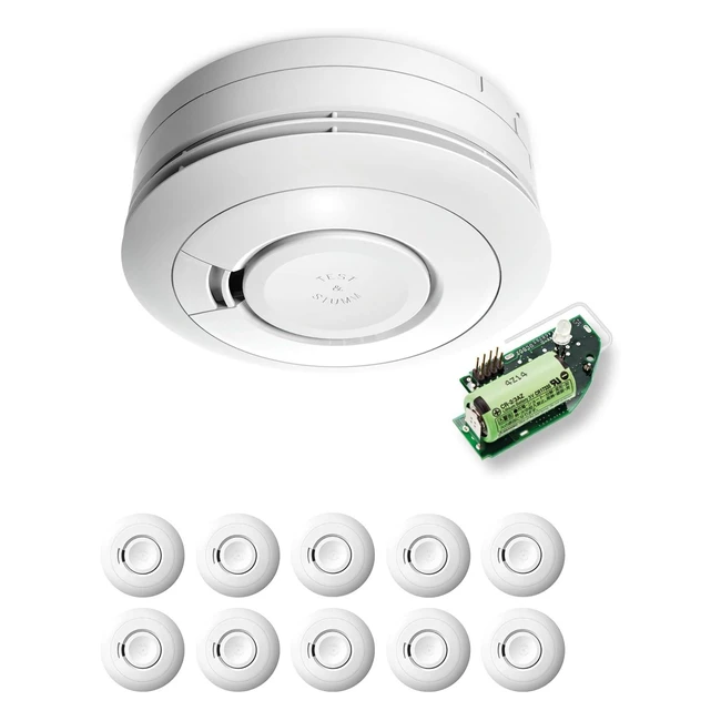 EI Electronics EI650RF Funkrauchmelder Bundle, 10er Set, Testsieger Stiftung Warentest, 10 Jahre Batterie
