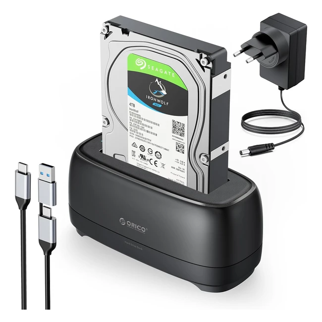 Orico Case per Hard Disk SSD SATA da 25 e 35 Pollici 1 Bay USB C Docking Station