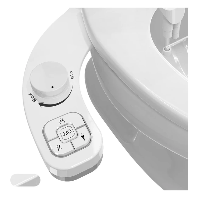 Pulvérisateur bidet WC non électrique - Accessoires de toilette japonaise - Buse rétractable - Nettoyage avant et arrière - Blanc