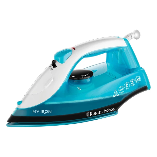 Russell Hobbs My Iron Steam Iron Ceramic Soleplate 260ml Water Tank 120g Steam Shot