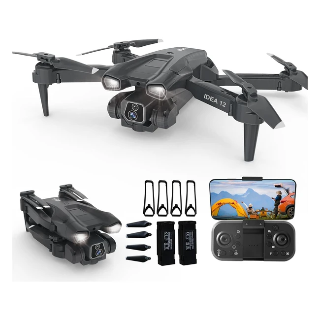 Drones avec caméra HD 2 caméras pour débutants - Réf: 135 - Maintien altitude, 360 flips, contrôle gravité