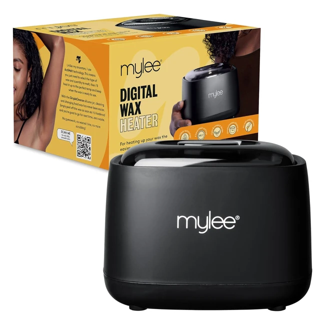 mylee Digital Wax Heater with Silicone Jar - Salon Quality Hair Removal - Temper