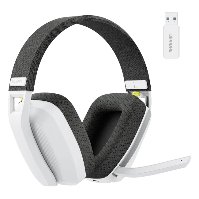 Cascos Gaming Inalámbricos Binnune con Micrófono | PS4 PS5 PC | Bluetooth | Batería 48h