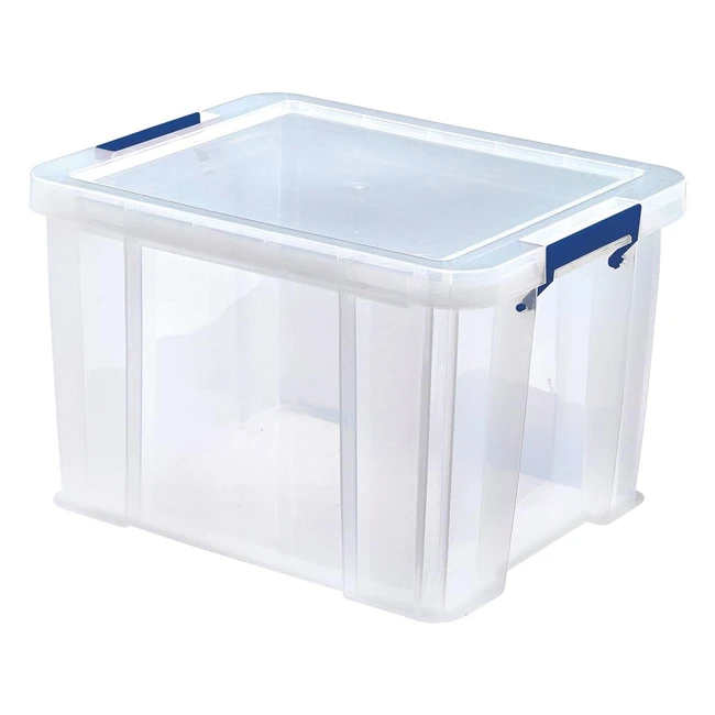 Bankers Box 3x36L Plastic Storage Box with Lids - Prostore Super Strong Stackabl