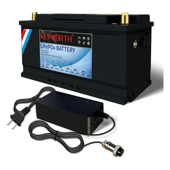 Batterie Lithium LiFePO4 12V 100Ah - Cycle profonde 5000 fois - Remplace AGM ou Gel - Camping-car, bateau, camping, système solaire