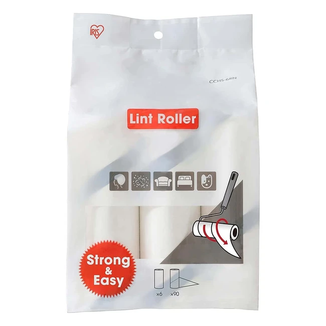 Conjunto de 6 recargas de 60 hojas blancas para rodillo adhesivo CCNBRN - Pelusa y pelo de animal - Ropa, cortinas, sofás