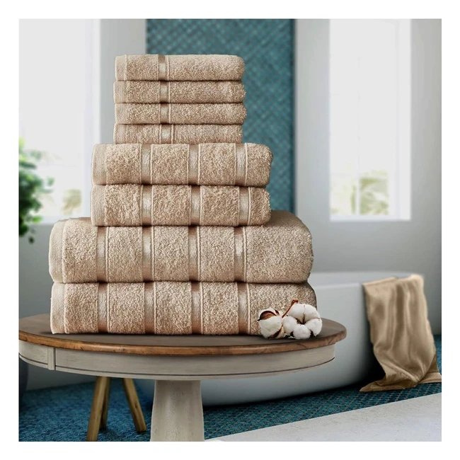 Ultra Soft 8-Piece Towels Bale Set for Bathroom - FairwayUK - Premium Quality - 