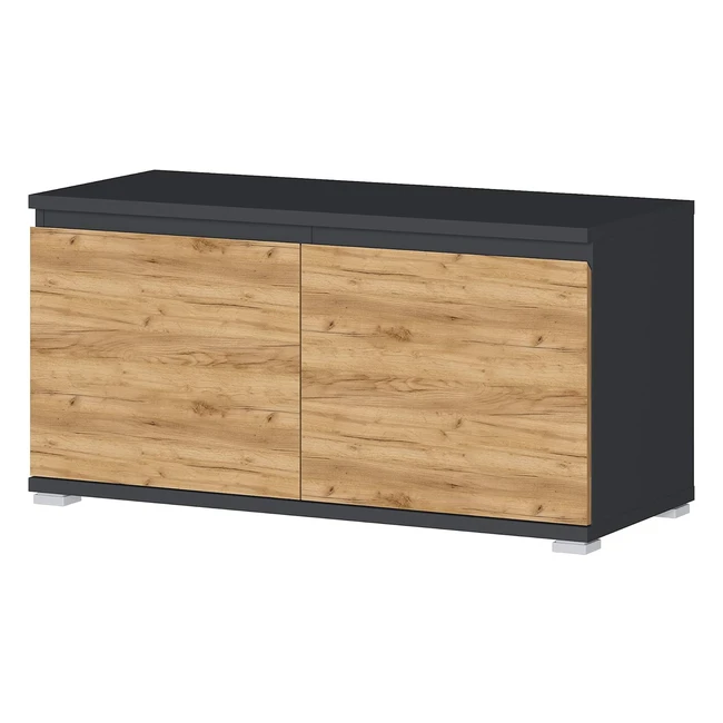 Banc à chaussures Germania Die Möbelmacher 3474562 GWLissabon en anthracite, pour 8 paires de chaussures