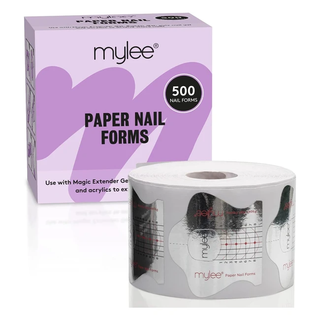mylee 500pcs Nail Paper Forms - Professional Nail Art Tools for Extensions - Sel