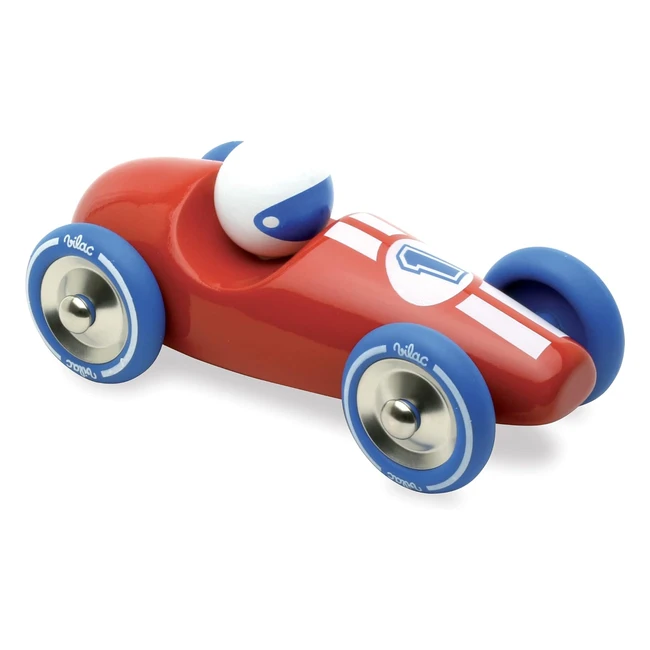 Vilac Vehículo de Juguete 10x17x10 cm 2247R - Coche Deportivo de Madera Hecho a Mano
