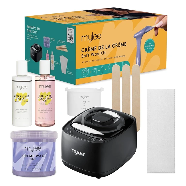 mylee Creme de la Creme Wax Kit - Professional Home Waxing Set for Silky Smooth 