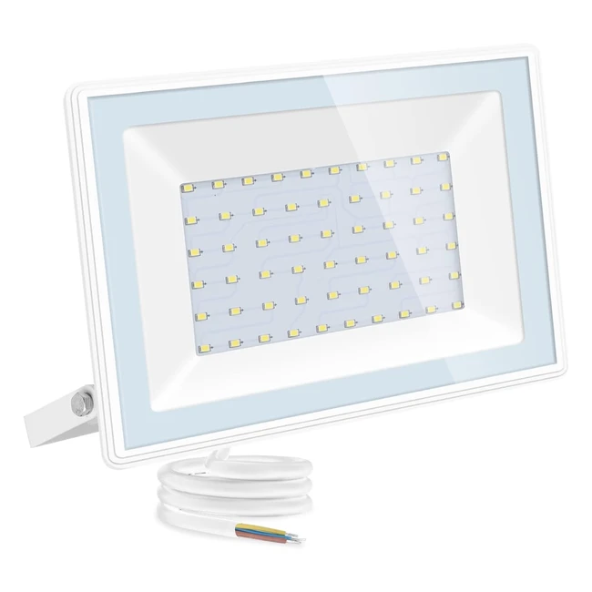 Foco LED Exterior Aigostar 50W - IP65 Impermeable - Luz de Seguridad - Blanco Na