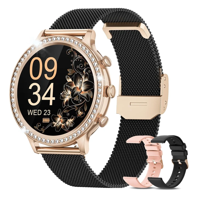 Reloj Inteligente Mujer Xinghesf con Llamadas - HD Pantalla Táctil - Spo2 Pulsómetro - Impermeable IP68 - Regalo Mujer Android iOS