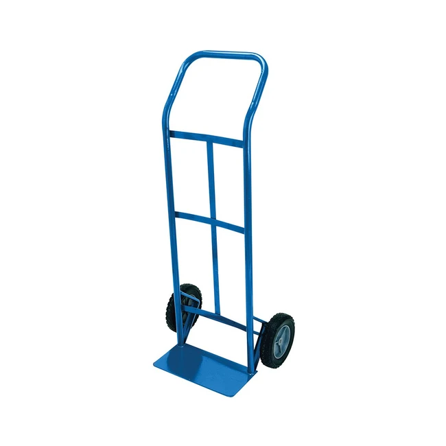 Diable Silverline 667315 - Charge 100 kg - Poignée inclinée et pneus en caoutchouc résistant