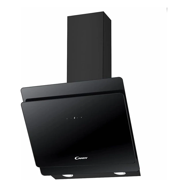Campana extractora Candy CVMA60N - Diseo de cristal negro - 620m3h - 4 velocid