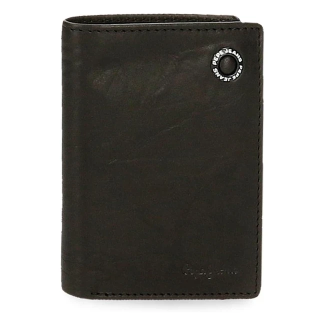 Cartera Pepe Jeans Badge Vertical - Negro - 85x115x1 cm - Piel