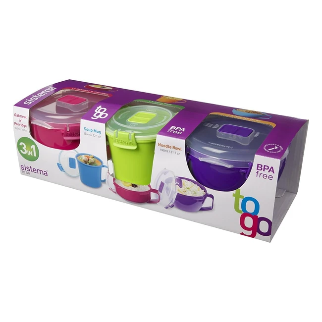 Sistema tazn de sopa para microondas Cuenco para gachas y fideos con tapa