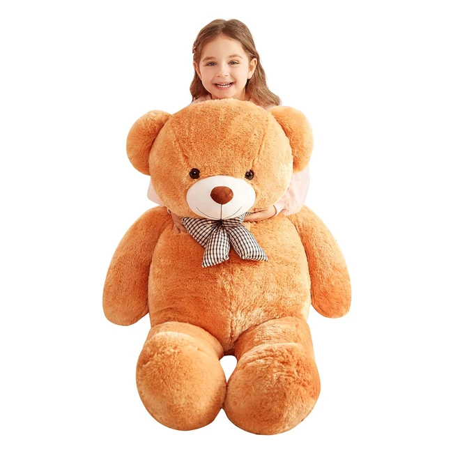 120cm Brown Ikasa Giant Teddy Bear Soft Toy - Premium Quality Soft  Plush