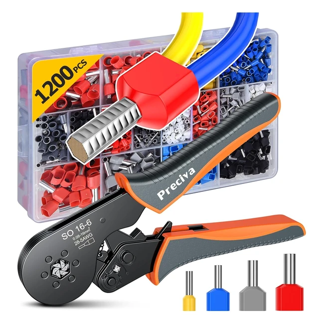 Pince  sertir lectrique hexagonale 00816mm - Preciva 1200pcs terminaux