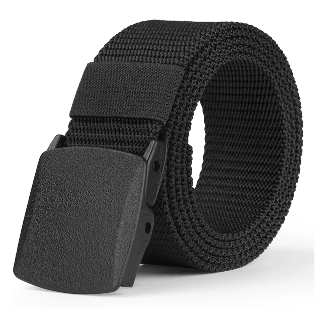 Ceinture en Nylon Homme Aomig 2pcs - Réglable, Tactique, Boucle Plastique