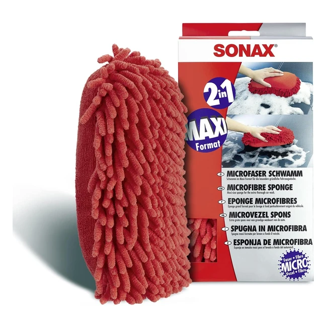 Sonax Spugna in Microfibra Maxiformato - Pulizia Profonda del Veicolo - 1 Pezzo - Art. 04281000