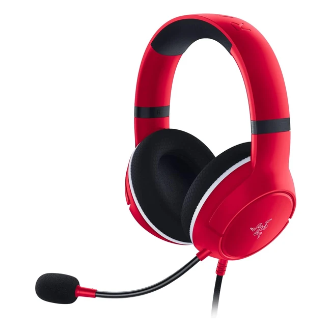 Razer Kaira X - Auriculares de juego con cable para Xbox Series XS, PC, Mac, Switch, Mobile - Controladores de 50 mm - Micrófono cardioide - Windows Sonic - Rojo