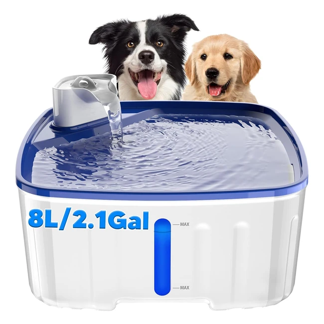 Fontaine à eau pour chien 8L - Kittyspout, pompe ultra-silencieuse, filtre 4 couches