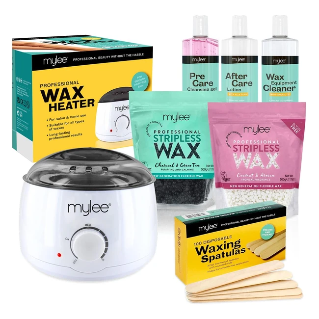 MYLEE Professional Complete Waxing Kit with Wax Heater Hard Wax Beads Applicat