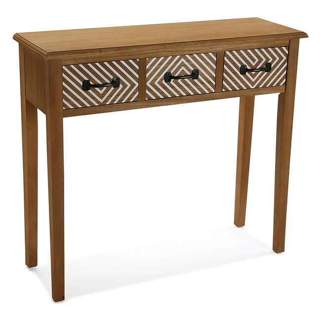 Mueble recibidor estrecho Versa Severn con 3 cajones - 80x30x905 cm