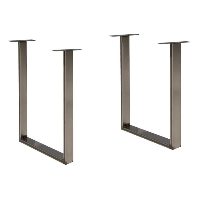 Forte Tischsystem 2er Set Tischbeine U-förmig Metall Rohstahl 71 x 703 x 192 cm