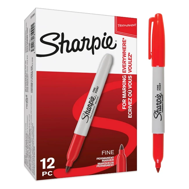 Sharpie Fine Point Red Permanent Markers - 12 Count