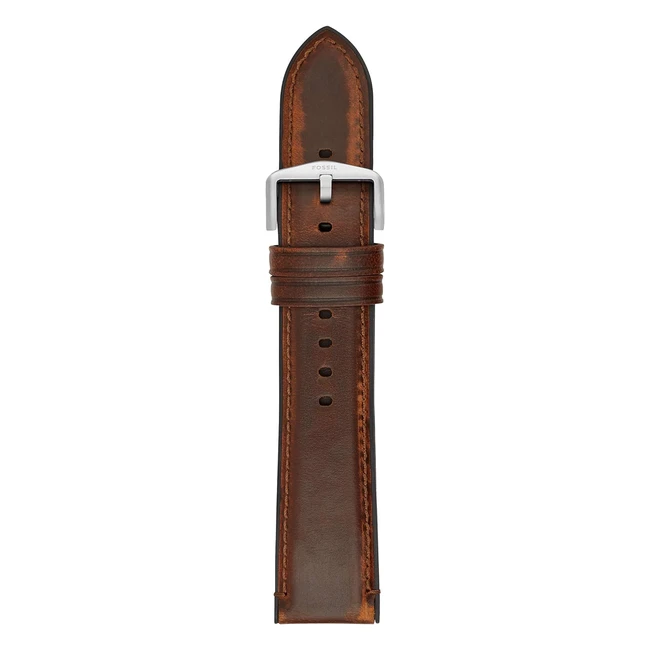 Fossil Leather Strap for Watch - 22mm, Brown - S221299