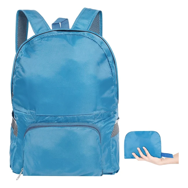 Mochila Plegable Ultraligera AIQINU - Ideal para Senderismo, Camping y Viajes - Impermeable y Resistente - Unisex