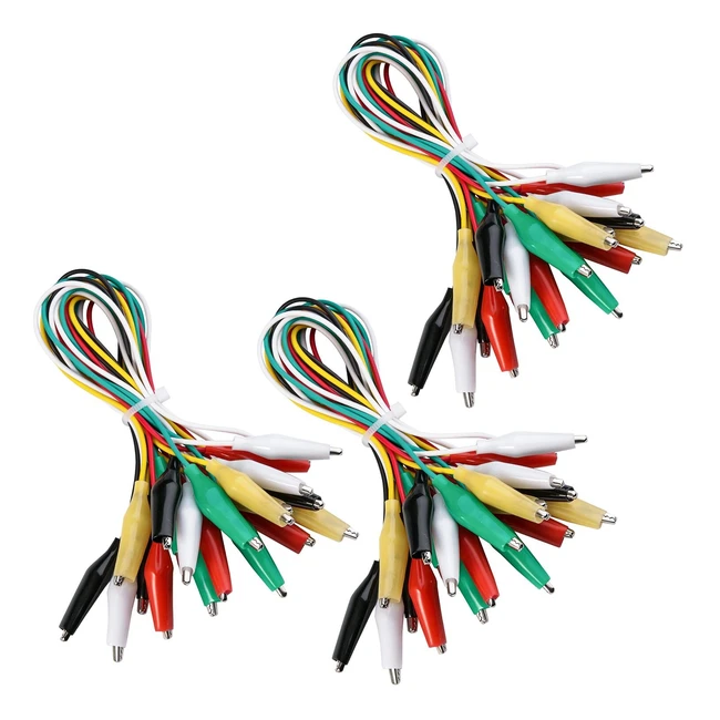 Elegoo 30 Pcs Test Leads Set - Alligator Clips, Double-End Jumper Wire for Arduino