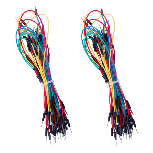 Elegoo 130pcs Solderless Breadboard Jumper Wires - Male to Male  Arduino Compat