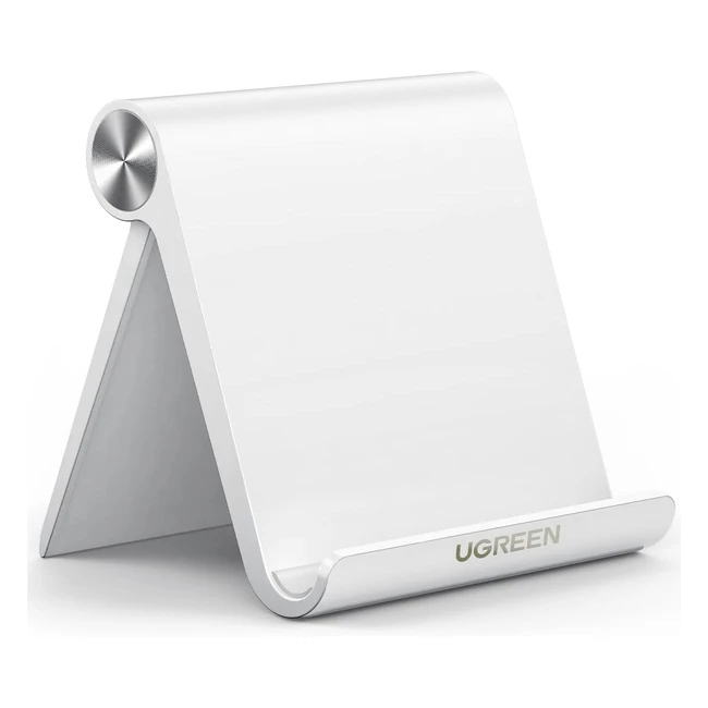Support Tablette Réglable UGREEN - Bureau & Portable - Compatible avec iPad Pro Air 2022 Galaxy Tab A8 S8 A7 Lite iPhone 15 Plus Pro Max 14 13 Galaxy S23 S22 S21 - Blanc