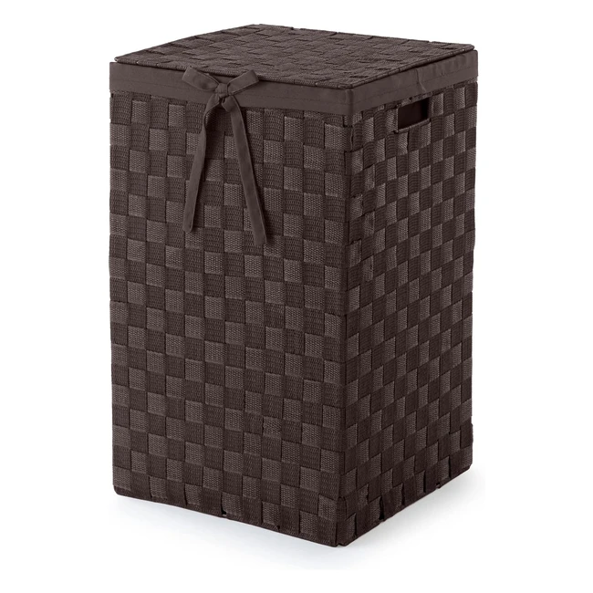 Cesto Portabiancheria Quadrato Compactor Tex con Coperchio - 30x30x50 cm