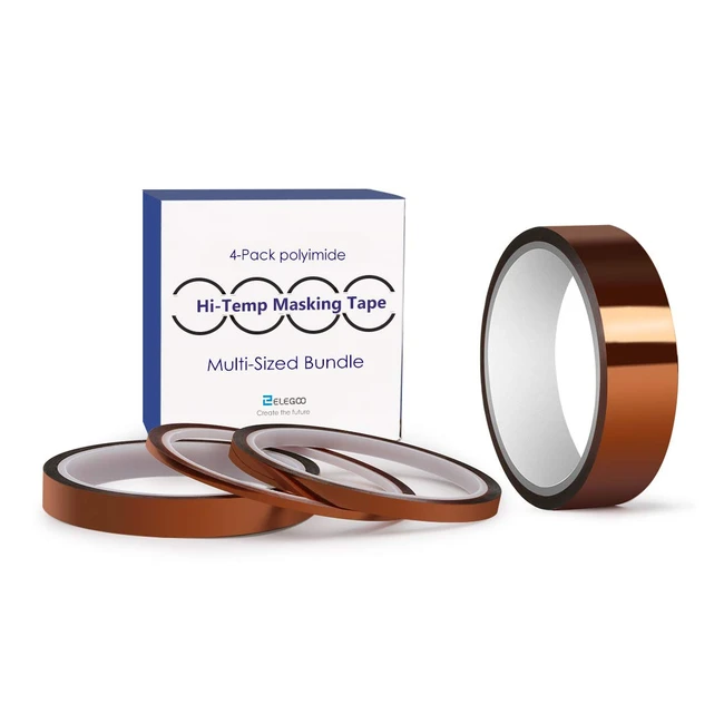 ELEGOO 4 Pack High Temp Resistant Tape - Polyimide Multisize Bundle - 1814121