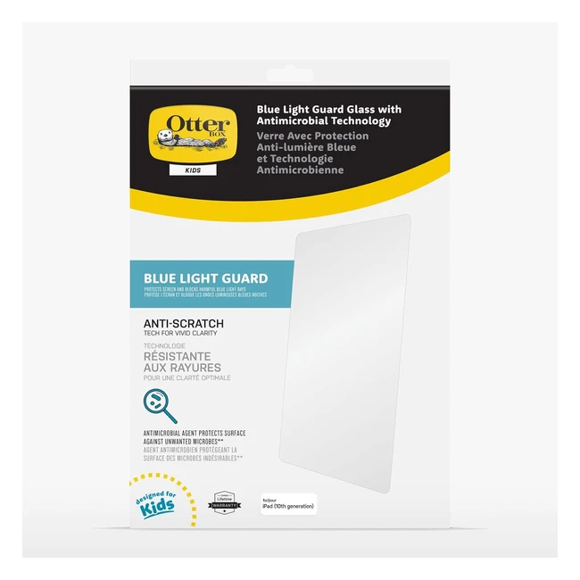 Otterbox Kids Blue Light Alpha Glass Screen Protector for iPad 10.9-inch 10th Gen 2022 - Tempered Glass x2 Scratch Protection