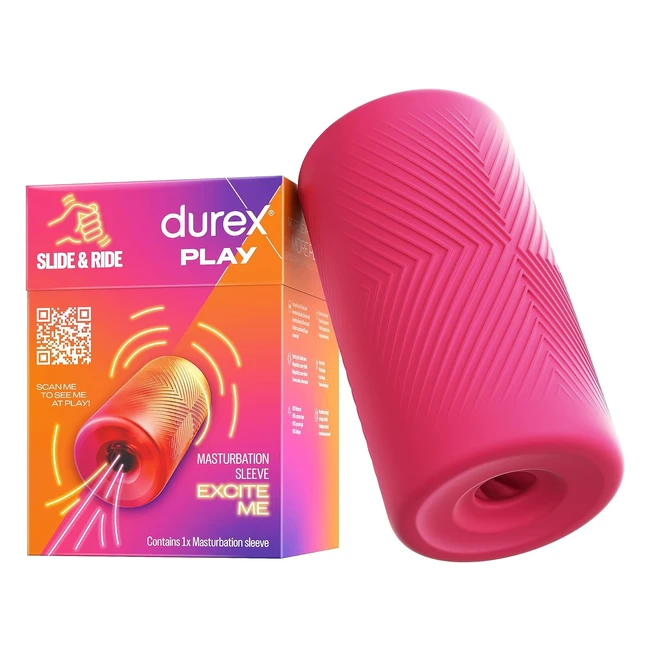 Durex Sensory Textured Masturbation Sleeve - Enhance Pleasure, Waterproof, Reusable