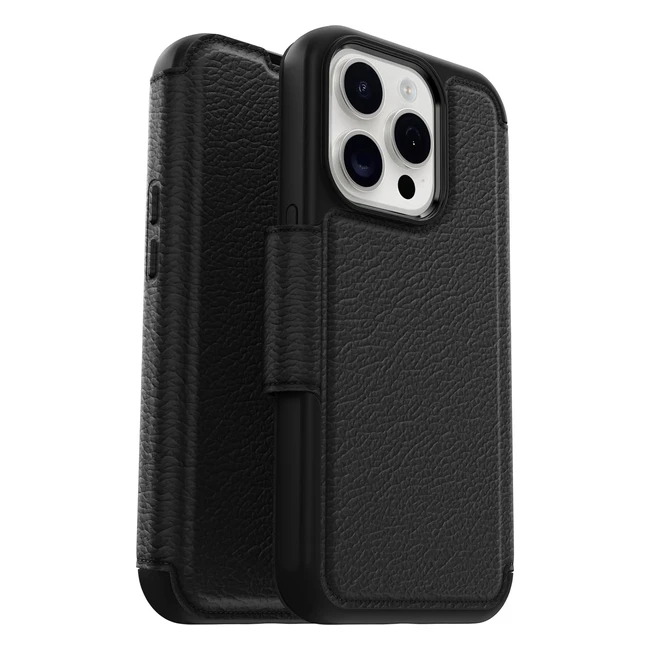 Otterbox Strada Case for iPhone 15 Pro - Shockproof, Drop Proof, Premium Leather Folio