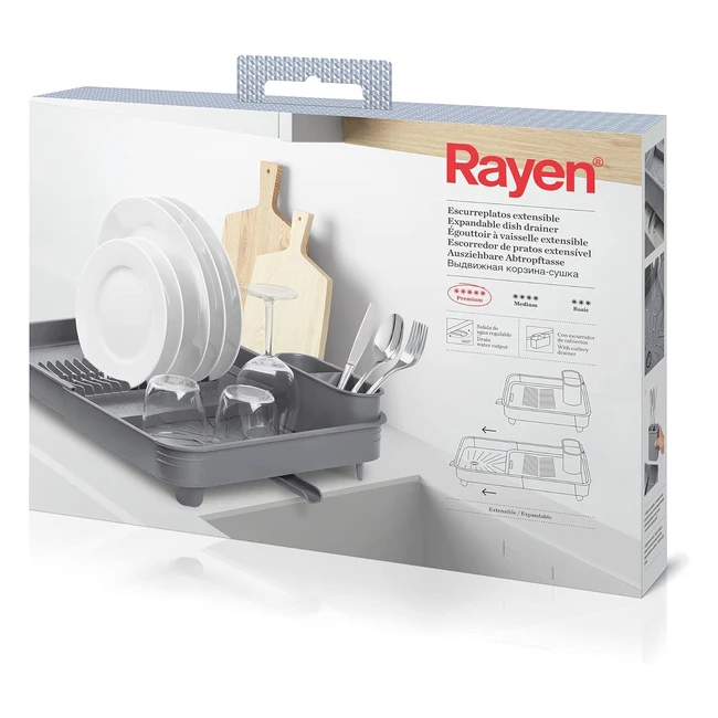 Scolapiatti Estensibile Rayen - Beccuccio Orientabile - Contenitore Estraibile -