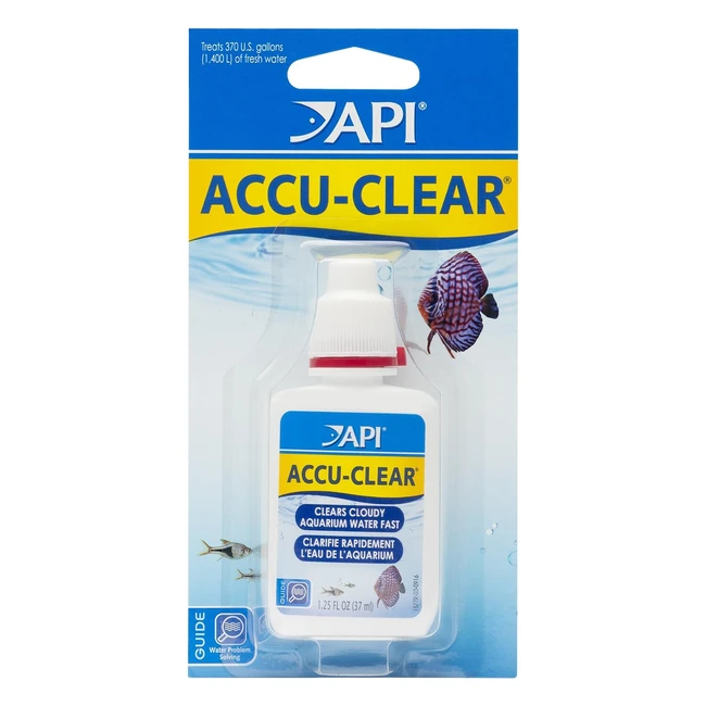API AccuClear Freshwater Aquarium Water Clarifier - 37ml Bottle - Clears Cloudy 
