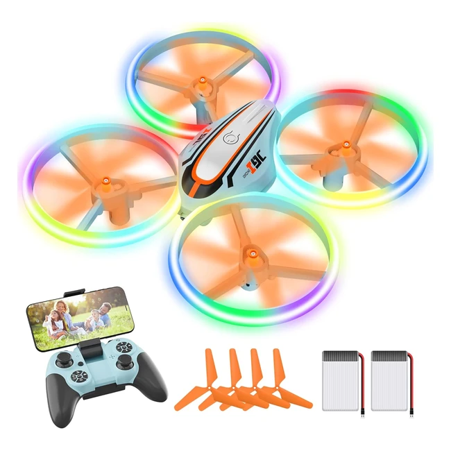 Drone con Telecamera HD per Bambini Giocattolo Regalo FPV WiFi Droni Telecomandati con Luce LED RC Quadricottero Elicottero