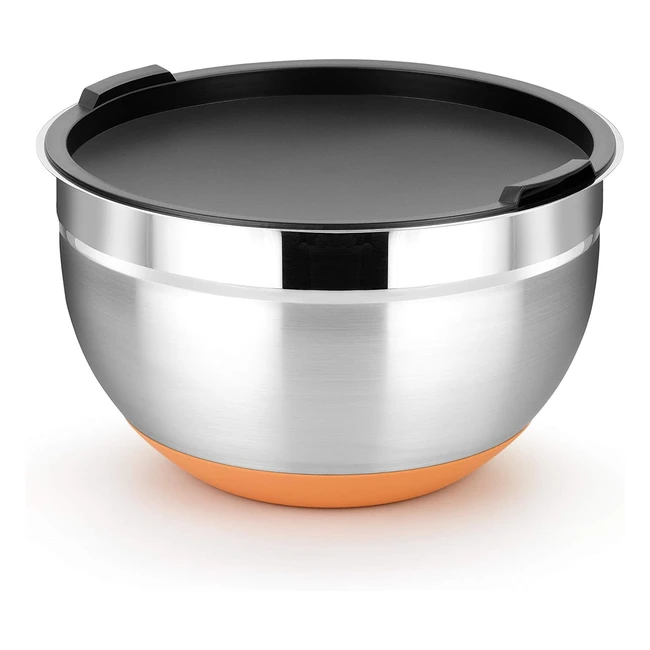 Bol de acero inoxidable 24 cm - Marca Efficient - Ref. 54L - Ideal para mezclar, batir y servir